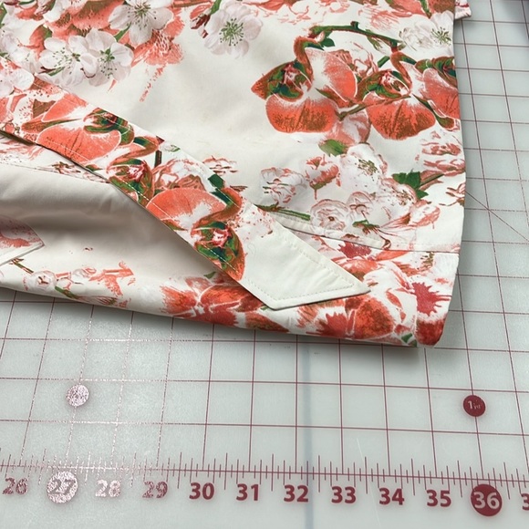 DENNIS BASSO Multi Pink/Green Floral Spring Coquette Career Boho Trench Coat 1X - Picture 16 of 16